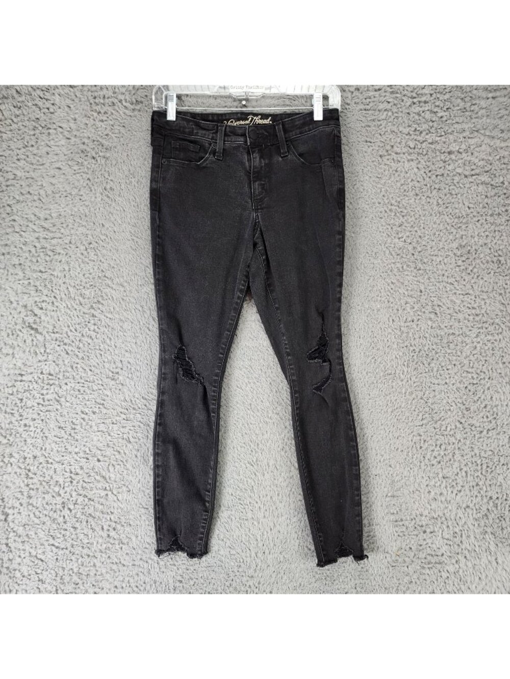 Universal Thread Jeans Womens 26 Petite Black Stretch Denim Skinny